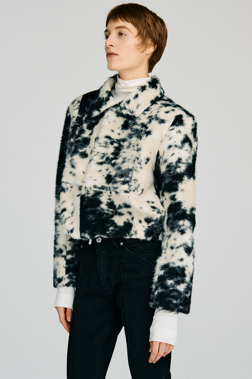 Haircalf Jacquard Short Blouson - 2026AUTUMN