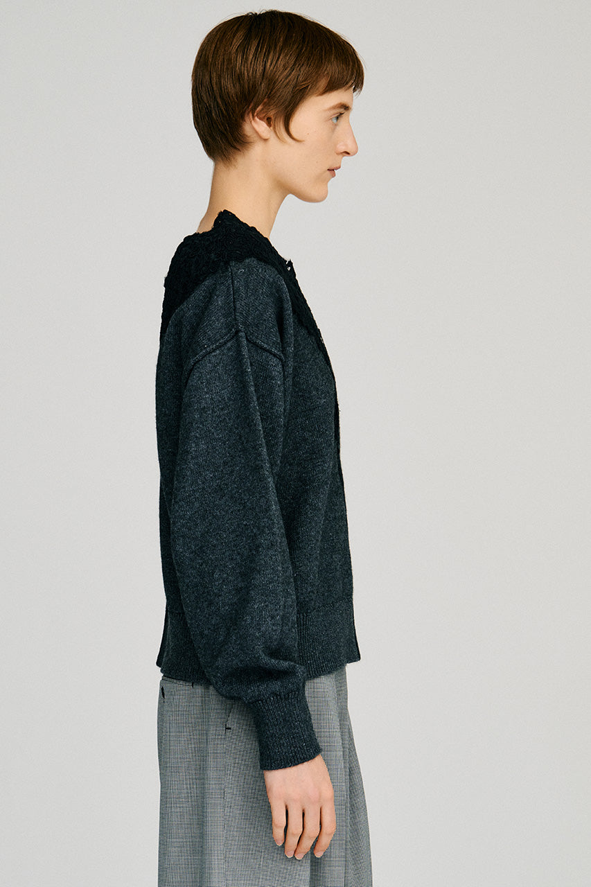 V-Neck Lace Knit - 2026AUTUMN