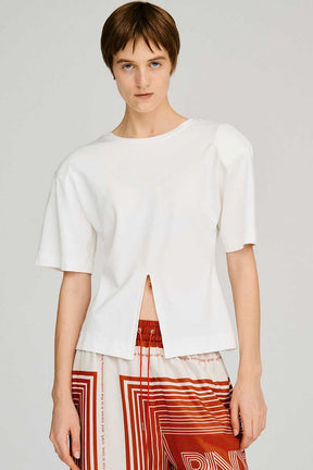 Padded-shoulder T-shirt - 26SUMMER 2nd
