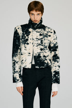 Haircalf Jacquard Short Blouson - 2026AUTUMN