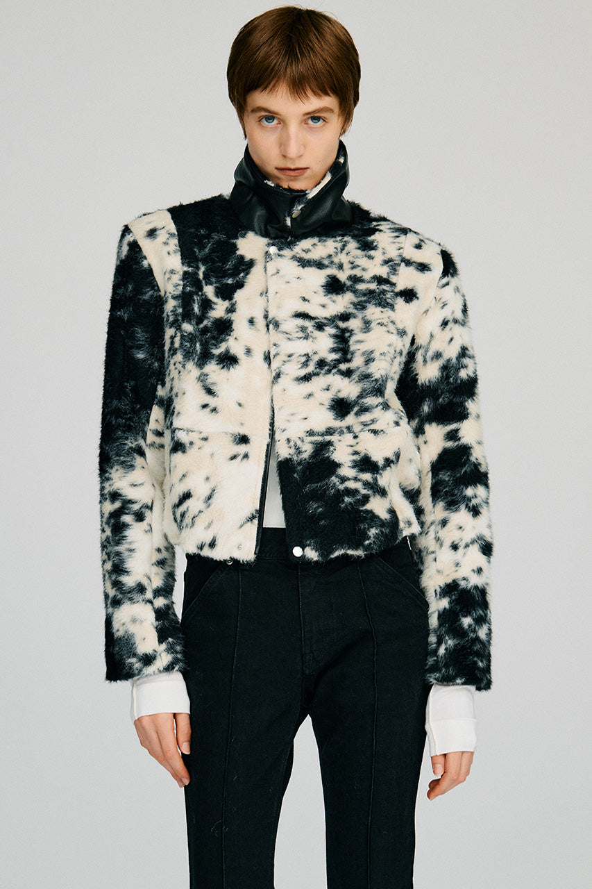 Haircalf Jacquard Short Blouson - 2026AUTUMN