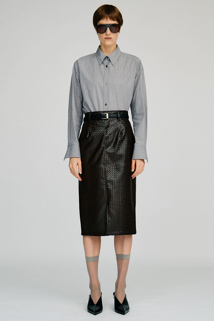 Belt Combination Faux Leather Skirt - 2026AUTUMN