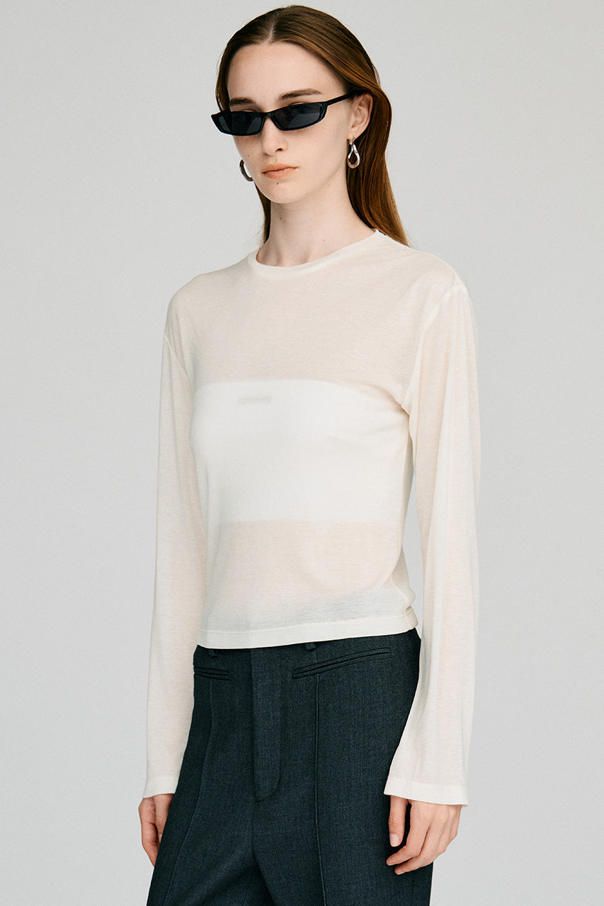Back Long Layered Jersey Top - 2026AUTUMN