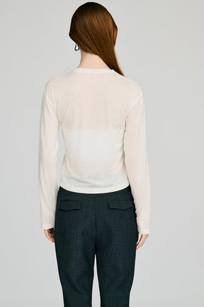 Back Long Layered Jersey Top - 2026AUTUMN
