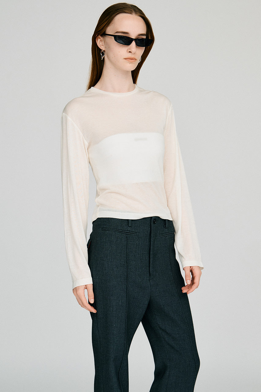 Back Long Layered Jersey Top - 2026AUTUMN