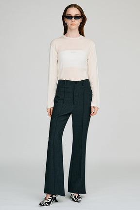 High-Waist Slim Flare Pants - 2026AUTUMN