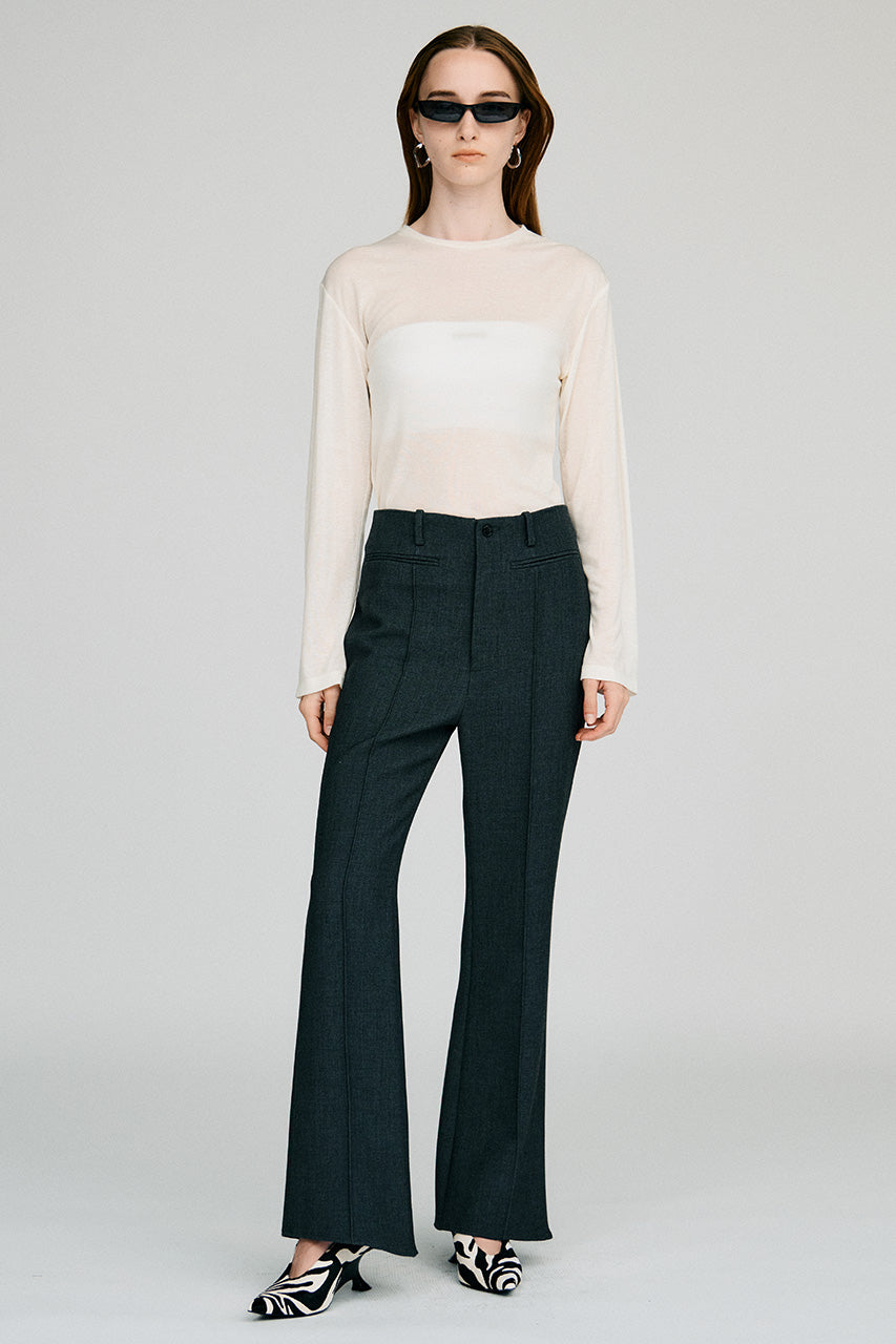 High-Waist Slim Flare Pants - 2026AUTUMN