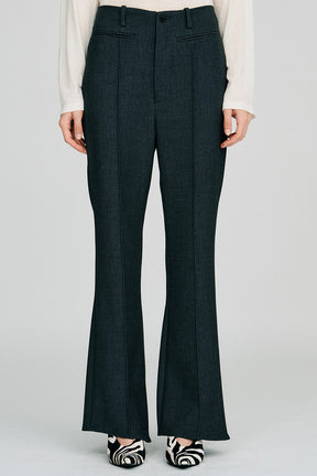 High-Waist Slim Flare Pants - 2026AUTUMN