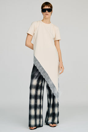 Faded Check Velour Pants - 2026AUTUMN