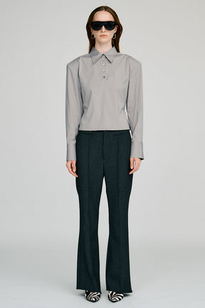 High-Waist Slim Flare Pants - 2026AUTUMN