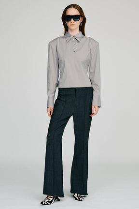High-Waist Slim Flare Pants - 2026AUTUMN