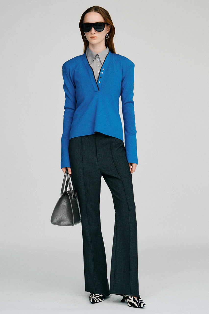 High-Waist Slim Flare Pants - 2026AUTUMN