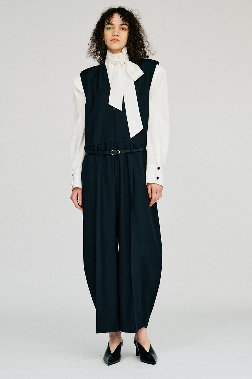 High-Neck Power Shoulder Shirt - 2026AUTUMN