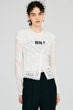 2-Way Panel Lace Top - 2026AUTUMN