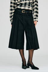 Double-Waist Pleated Half Pants - PRE ORDER