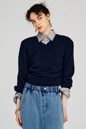 【AYUMI HAMAMOTO COLLABORATION】Merino Wool Shoulder Pad Knit - PRE ORDER