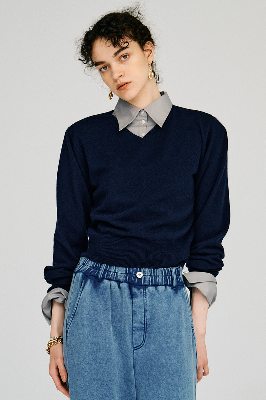 【AYUMI HAMAMOTO COLLABORATION】Merino Wool Shoulder Pad Knit - PRE ORDER