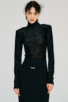 Mesh Velour Top - 2026AUTUMN