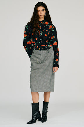 Hold Waist Rose Shirt - 2026AUTUMN