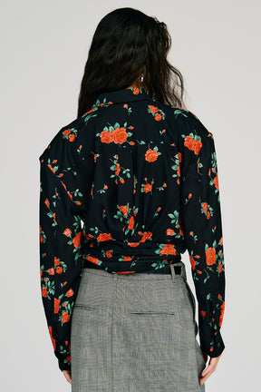 Hold Waist Rose Shirt - 2026AUTUMN