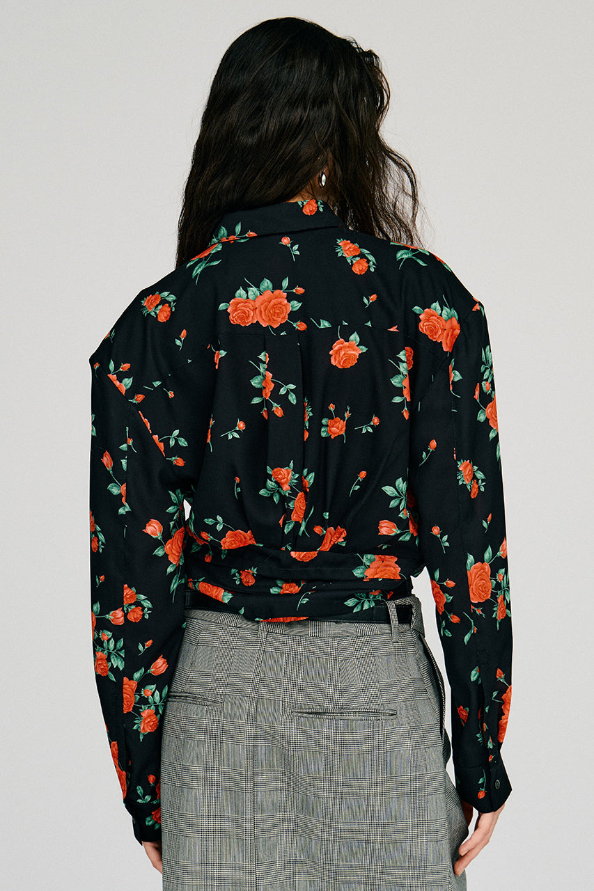 Hold Waist Rose Shirt - 2026AUTUMN