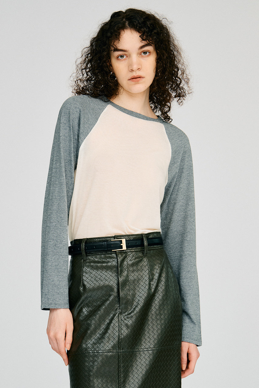 Cashmere Silk Raglan Long Sleeve T-Shirt - 2026AUTUMN