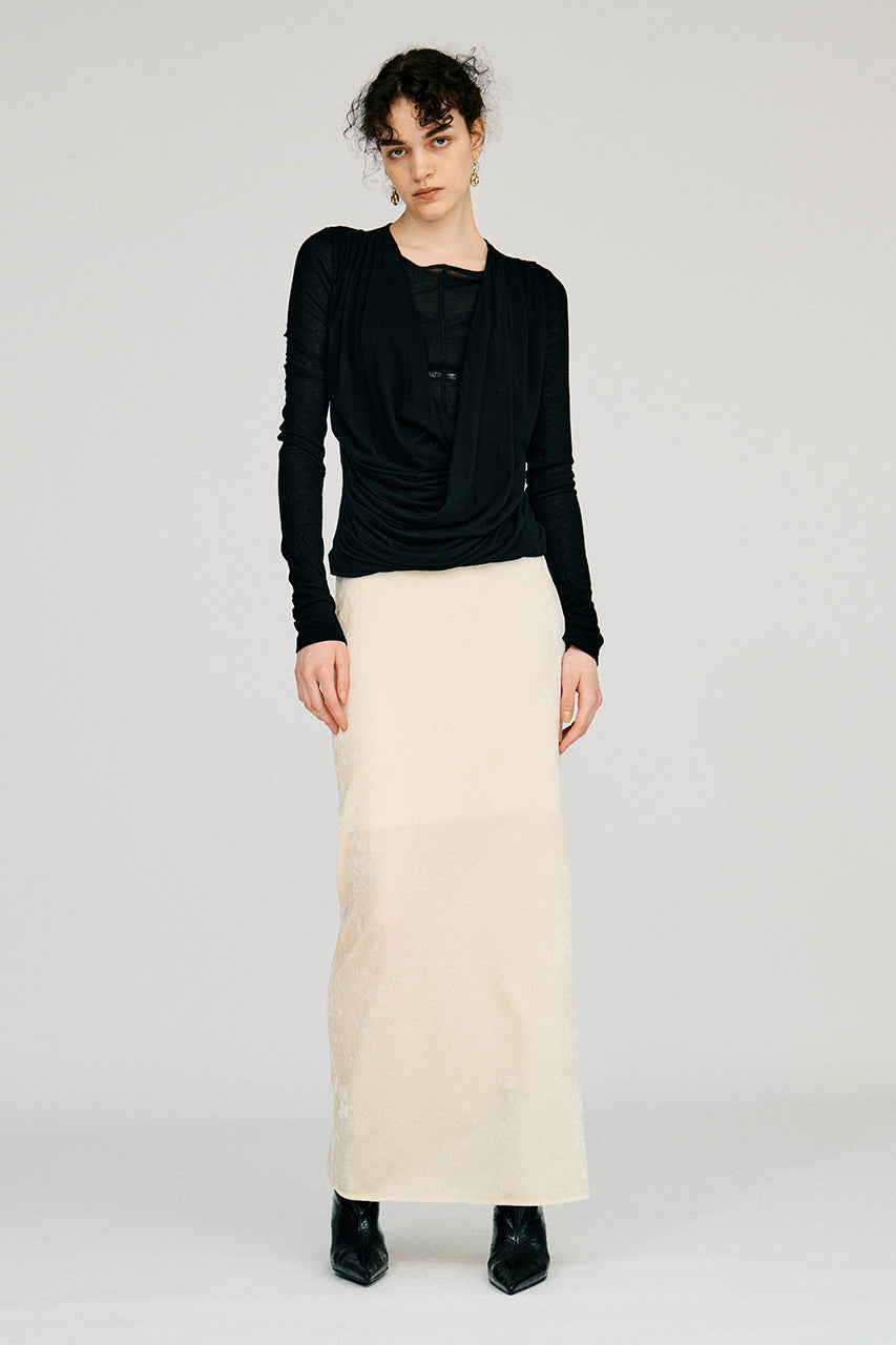 Cashmere Silk Blend Drape Top - 2026AUTUMN