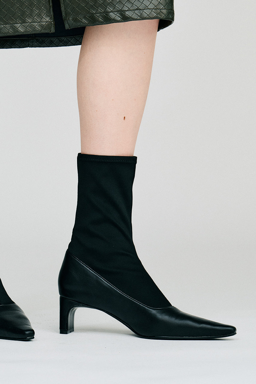 Fabric Combination Stretch Short Boots - 2026AUTUMN