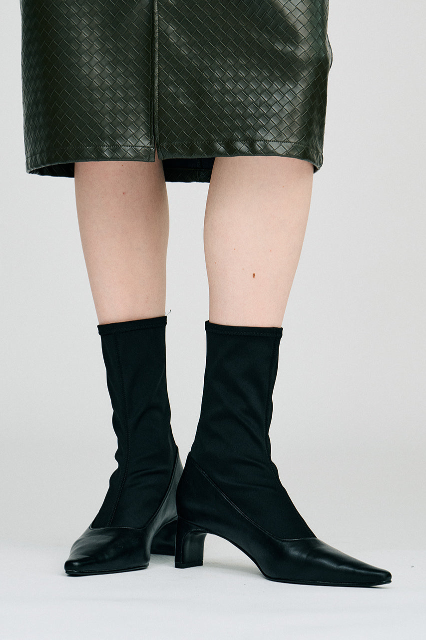 Fabric Combination Stretch Short Boots - 2026AUTUMN