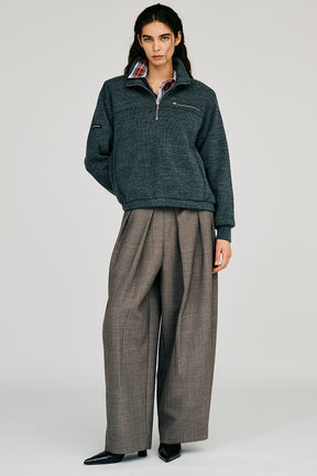 Wool Blend Half-Zip Top - 2026AUTUMN