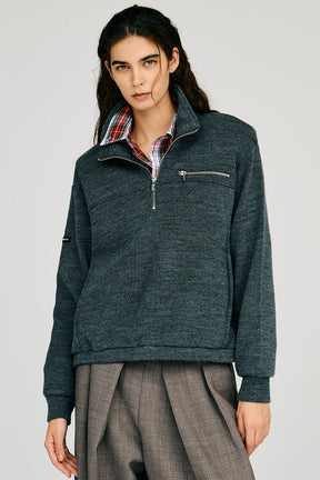 Wool Blend Half-Zip Top - 2026AUTUMN