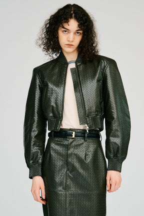 Padded Short Synthetic Leather Blouson - 2026AUTUMN