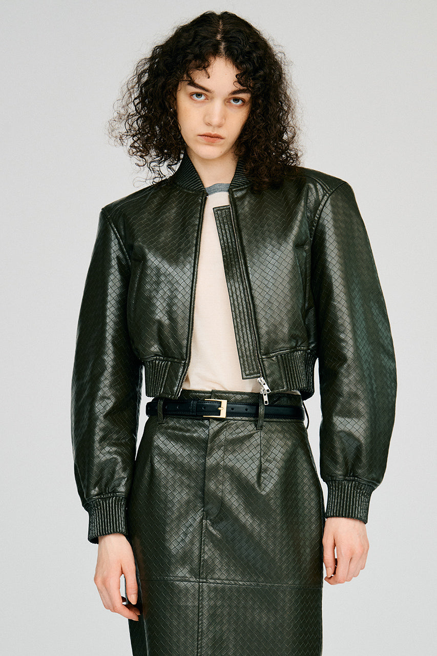 Padded Short Synthetic Leather Blouson - 2026AUTUMN