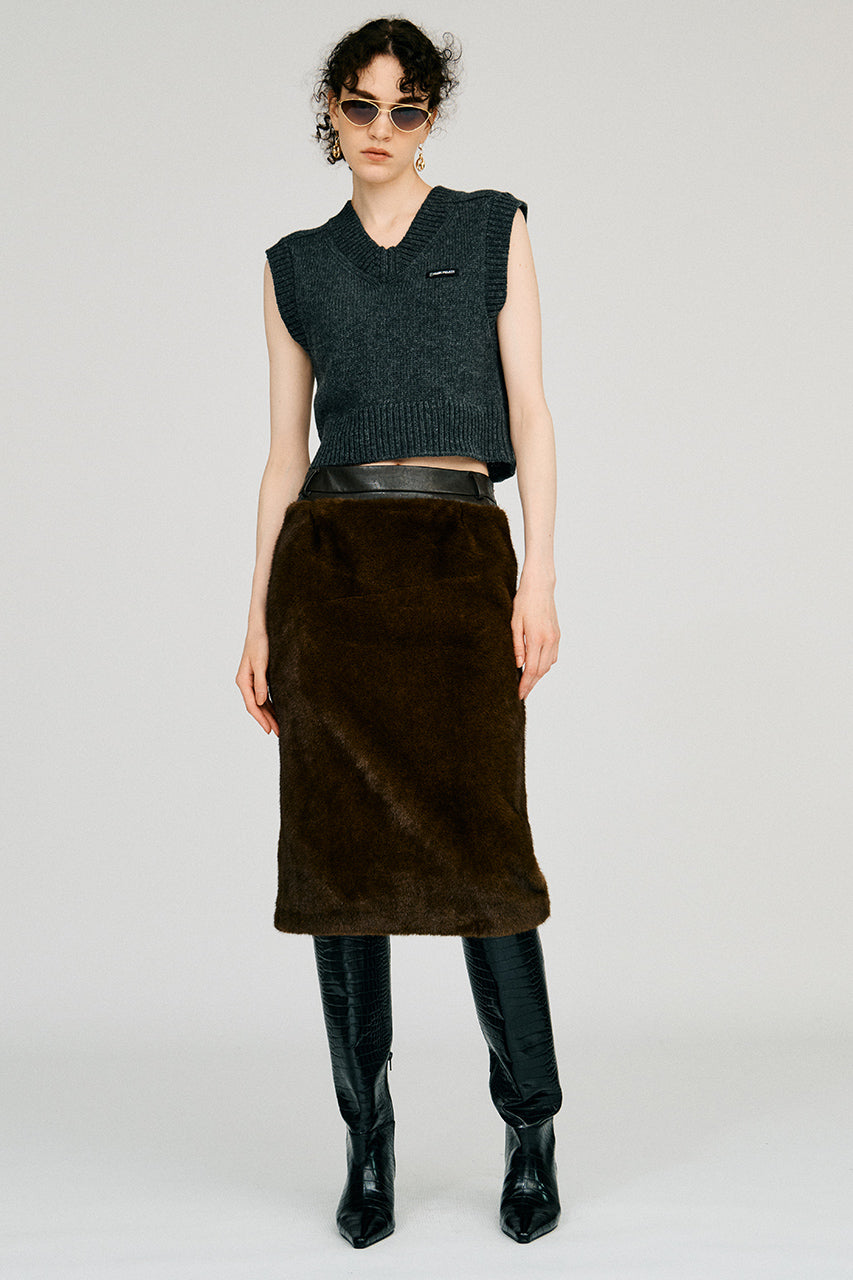 Docking Fur Skirt - 2026AUTUMN
