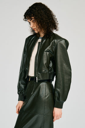 Padded Short Synthetic Leather Blouson - 2026AUTUMN