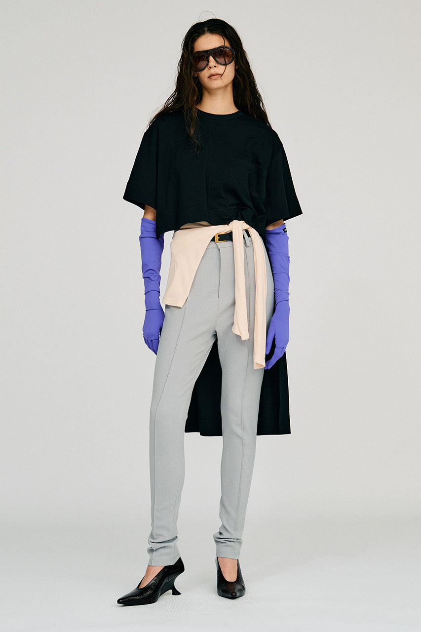Back Long Layered Jersey Top - 2026AUTUMN