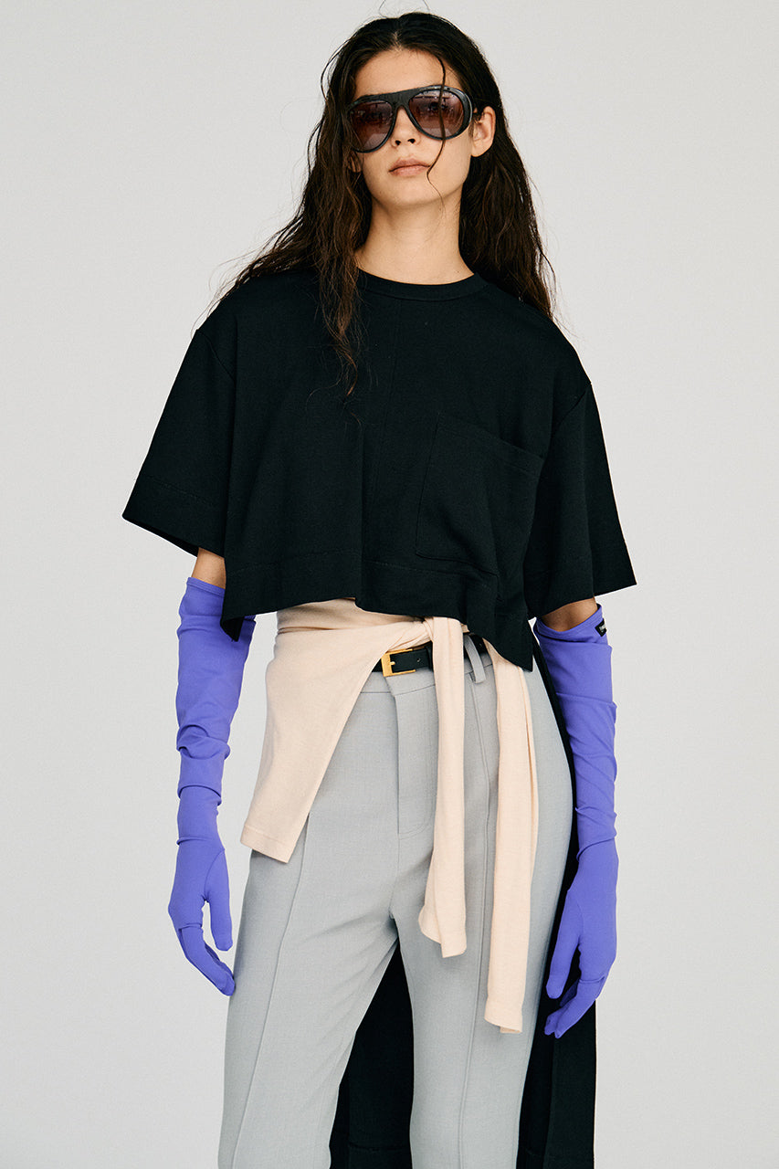 Back Long Layered Jersey Top - 2026AUTUMN