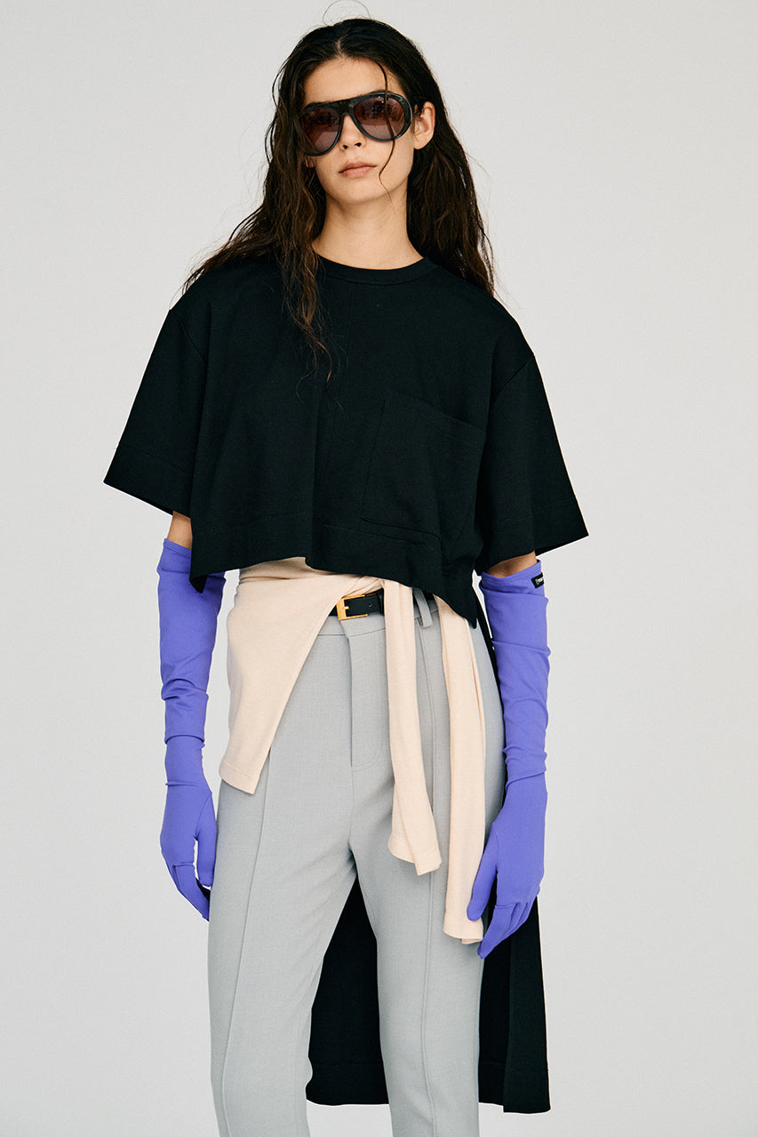 Back Long Layered Jersey Top - 2026AUTUMN