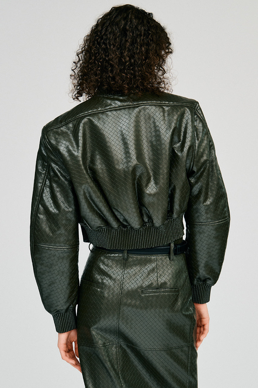 Padded Short Synthetic Leather Blouson - 2026AUTUMN