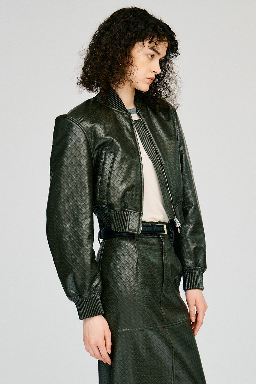 Padded Short Synthetic Leather Blouson - 2026AUTUMN