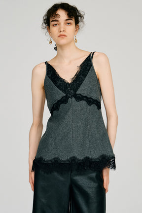 V-Neck Lace Camisole - 2026AUTUMN