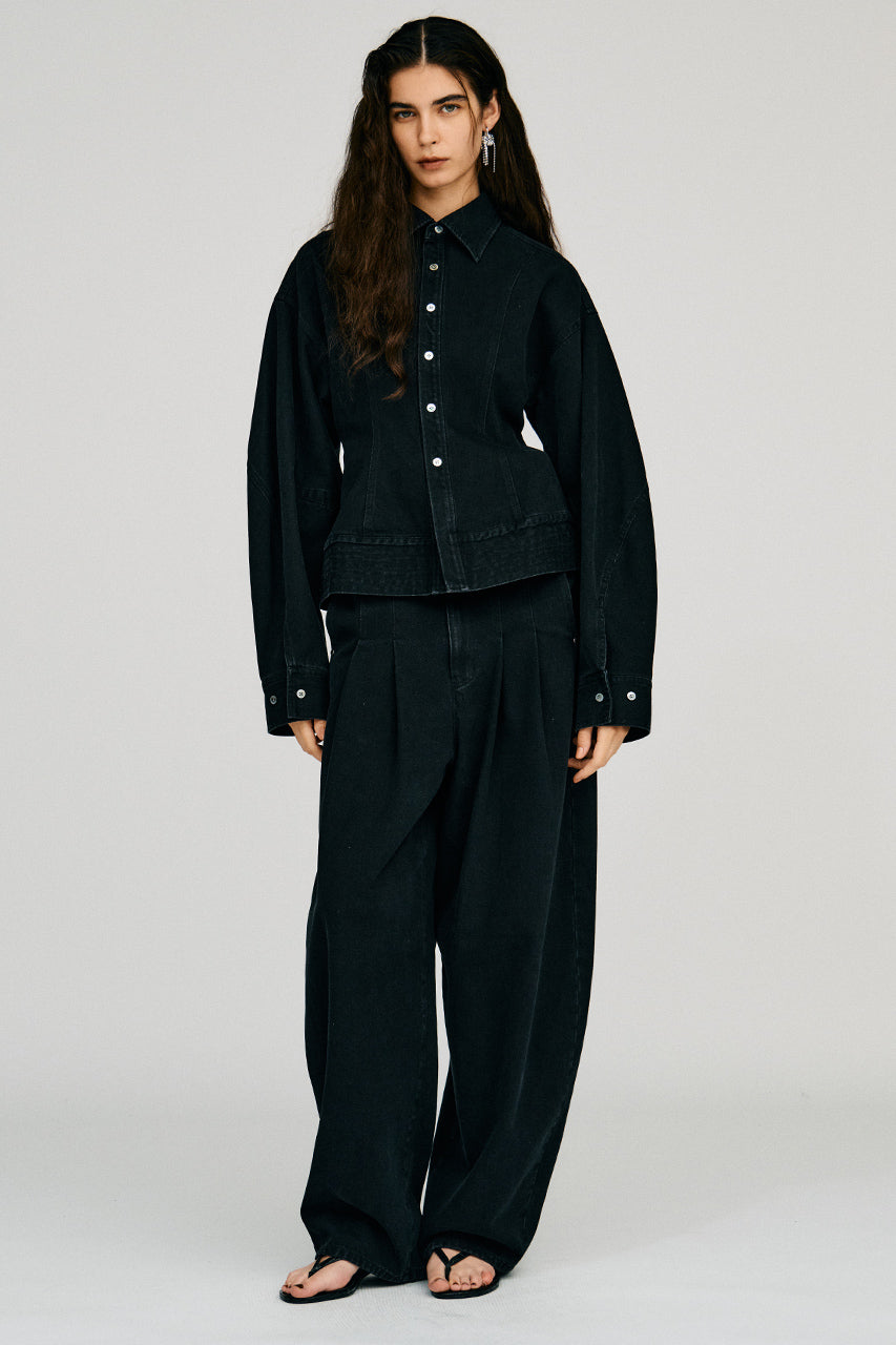 Waist Change Denim Shirt - 2026AUTUMN