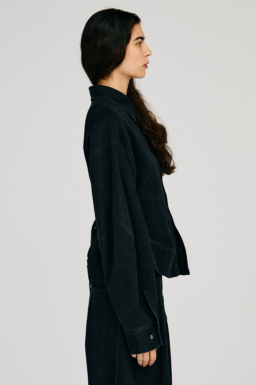 Waist Change Denim Shirt - 2026AUTUMN