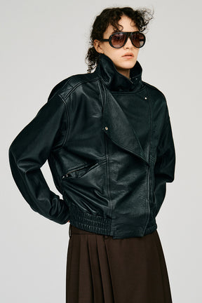 Sheep Leather Bomber Jacket - 2026AUTUMN