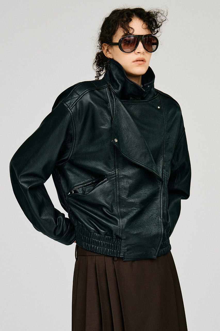 Sheep Leather Bomber Jacket - 2026AUTUMN