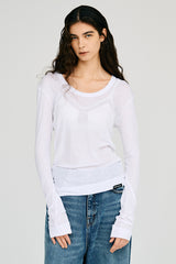 Scoop Neck Sheer Top