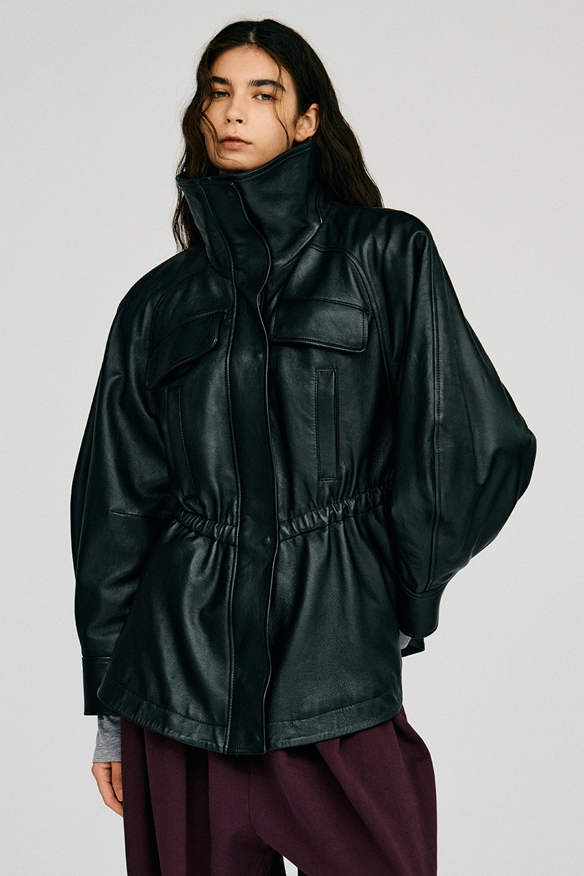 Low Drawstring Sheep Leather Jacket - 2026AUTUMN