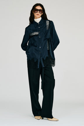 Power Shoulder High-Neck Top - 2026AUTUMN