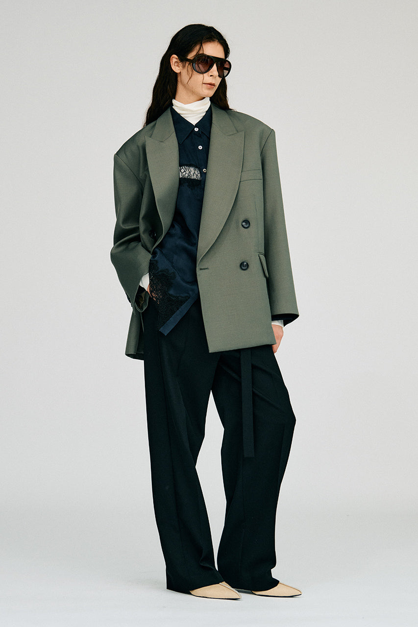 Power Shoulder High-Neck Top - 2026AUTUMN
