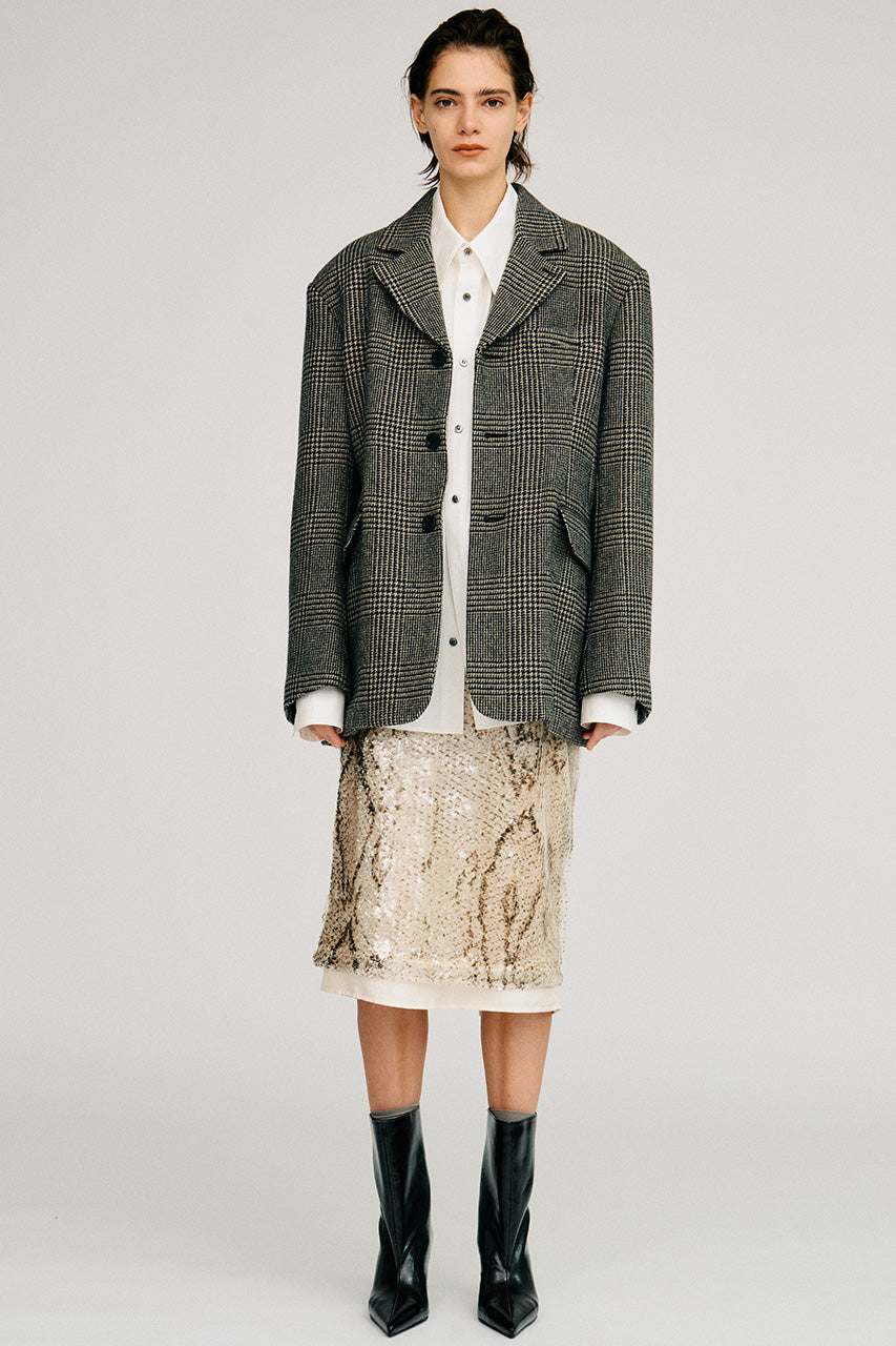 Sequin Python Midi Skirt - 2026AUTUMN